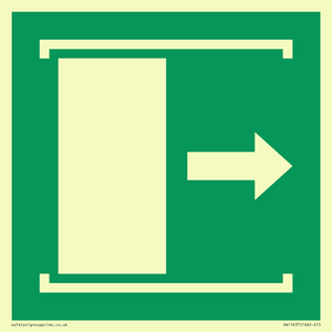 E033 safe condition door slides right to open